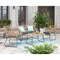 Manhattan Comfort Antibes 2.0 Steel Rattan 4-Piece Patio Conversation Set with Cushions in Grey OD-CV011-GY - alternate 6